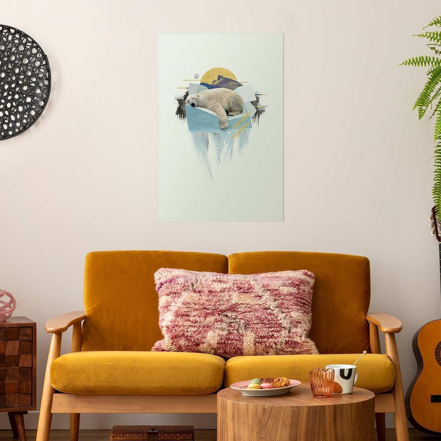 Poster Eisbär – Skandinavisches Tierposter in sanften Tönen