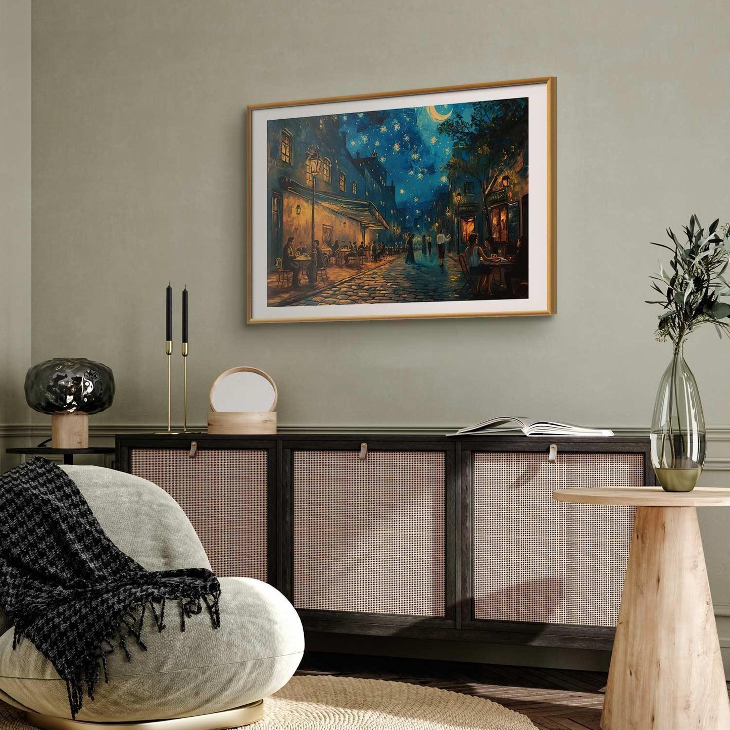 Poster - Paris street – a painting inspired by Vincent van Gogh's style