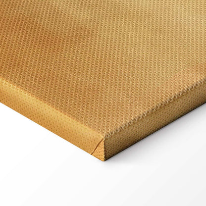 Leinwandbild - Japanese cranes - a flock of birds against a golden background based on a painting by Ishida Yūtei