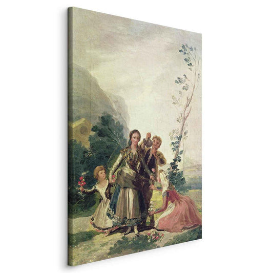 Leinwandbild - Spring or the Flower Seller (Francisco Goya) Artgeist