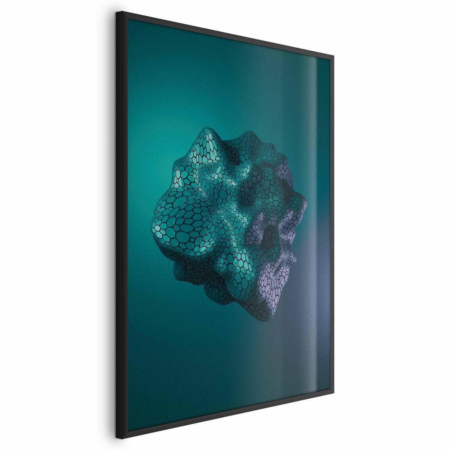 Abstract geometric design in black frame, Poster - Gamma.