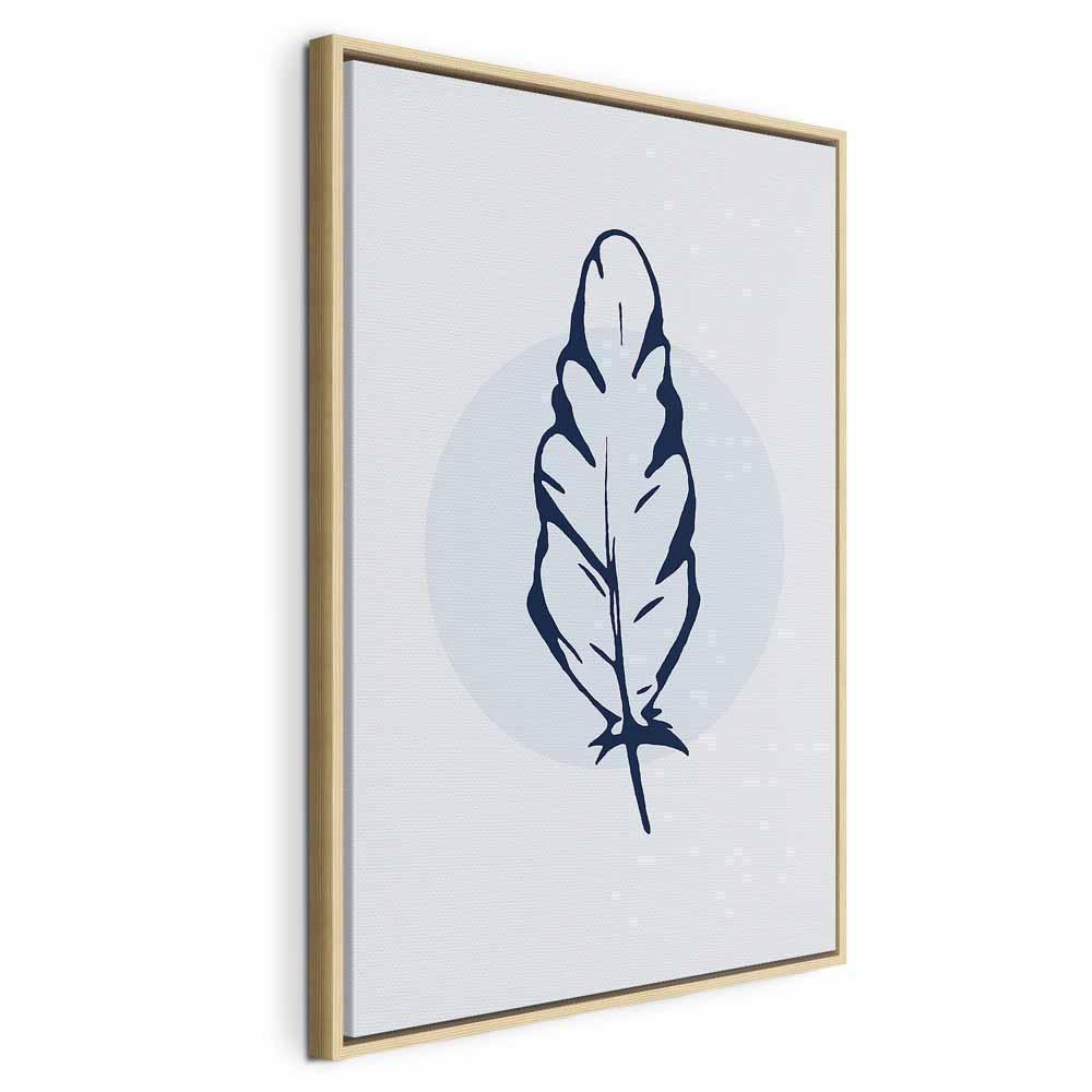 Leinwandbild - Blue Feather (1 Part) Vertical