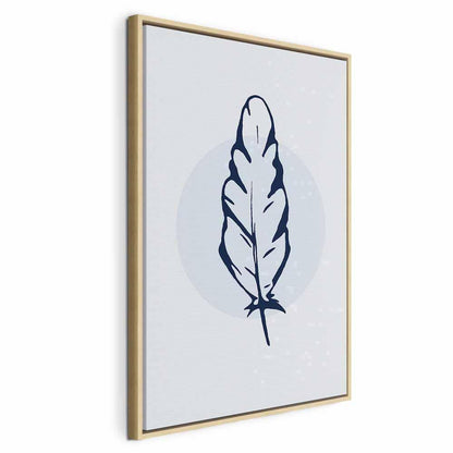 Leinwandbild - Blue Feather (1 Part) Vertical