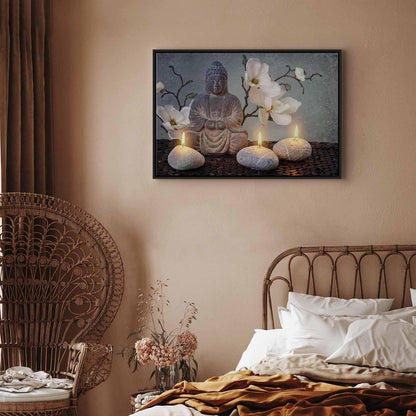 Leinwandbild - Buddha and Stones (1 Part) Wide Artgeist