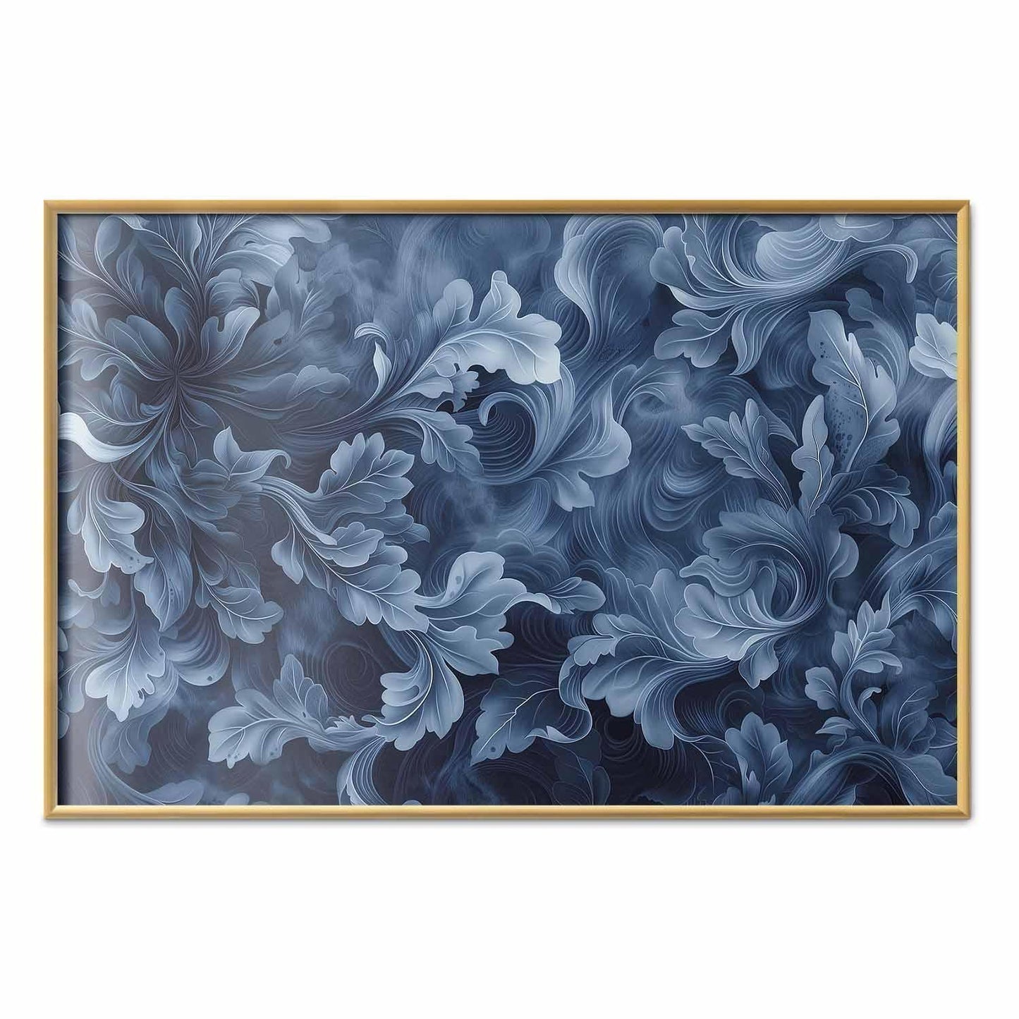 Poster - Dense, Dark Blue Abstract Ornaments