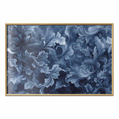 Poster - Dense, Dark Blue Abstract Ornaments