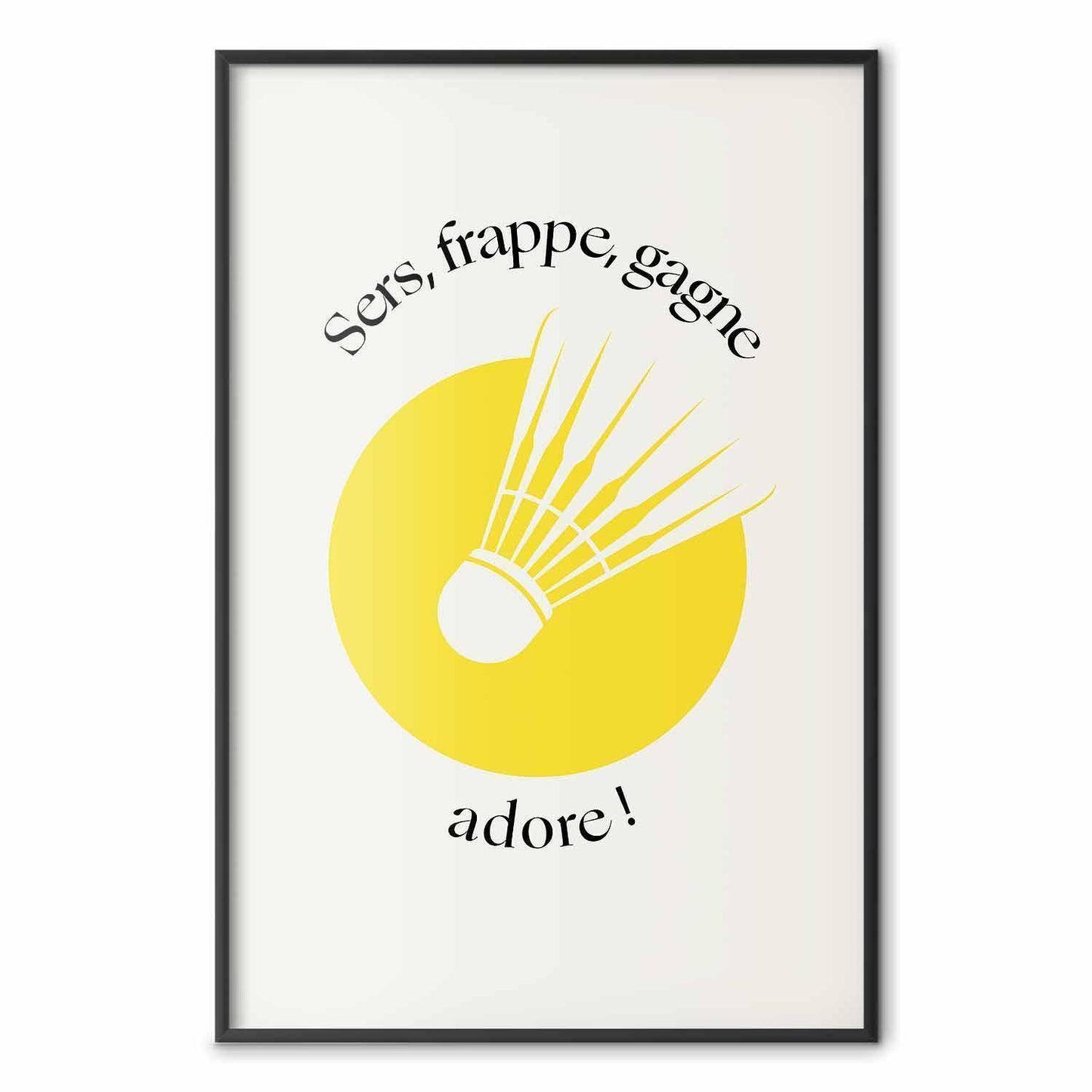 Poster - Shuttlecock Against the Yellow Sun