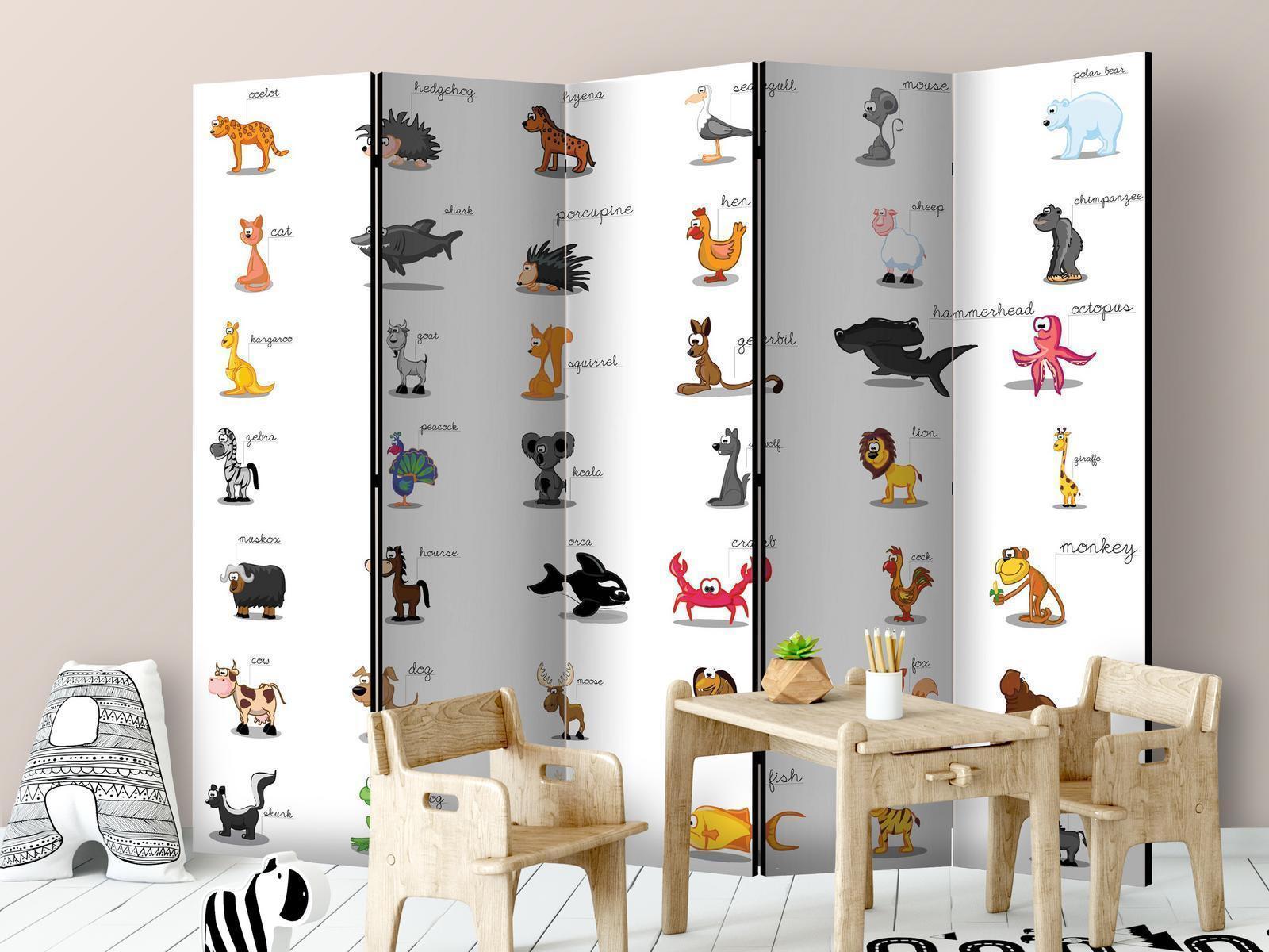 Paravent - Learning by playing (animals) II Artgeist