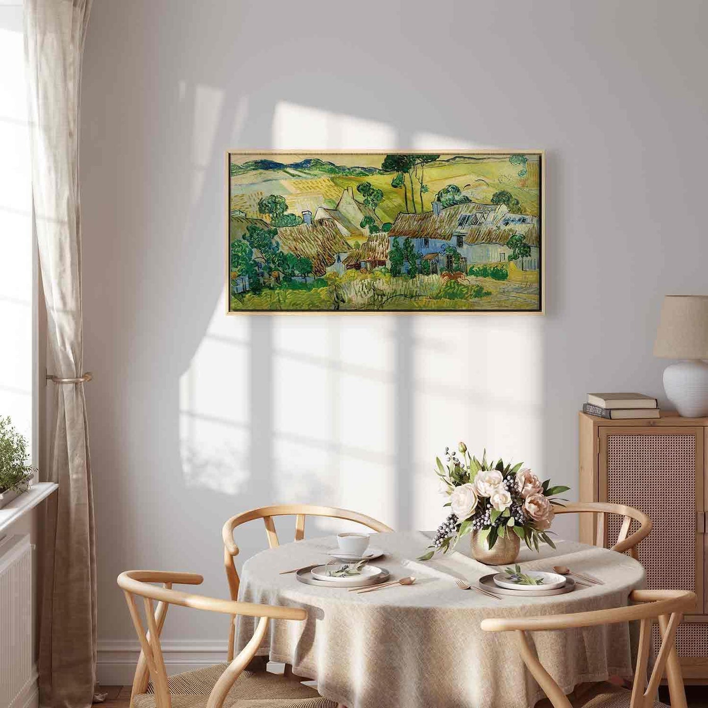 Leinwandbild - Farms near Auvers (Vincent Van Gogh) Artgeist