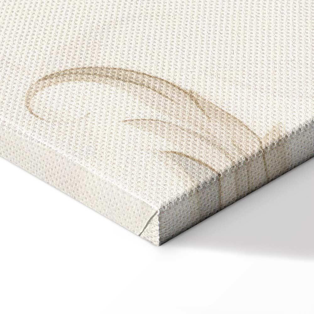 Leinwandbild - Turquoise Flowers in Retro Ambience Floristic Ornaments