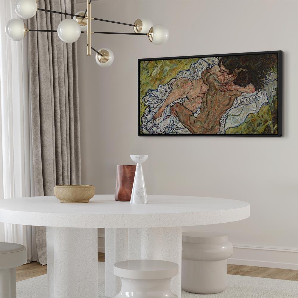 Leinwandbild - Egon Schiele – The Embrace (Lovers II)