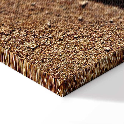 Leinwandbild - Feather on the Sand (1 Part) Vertical