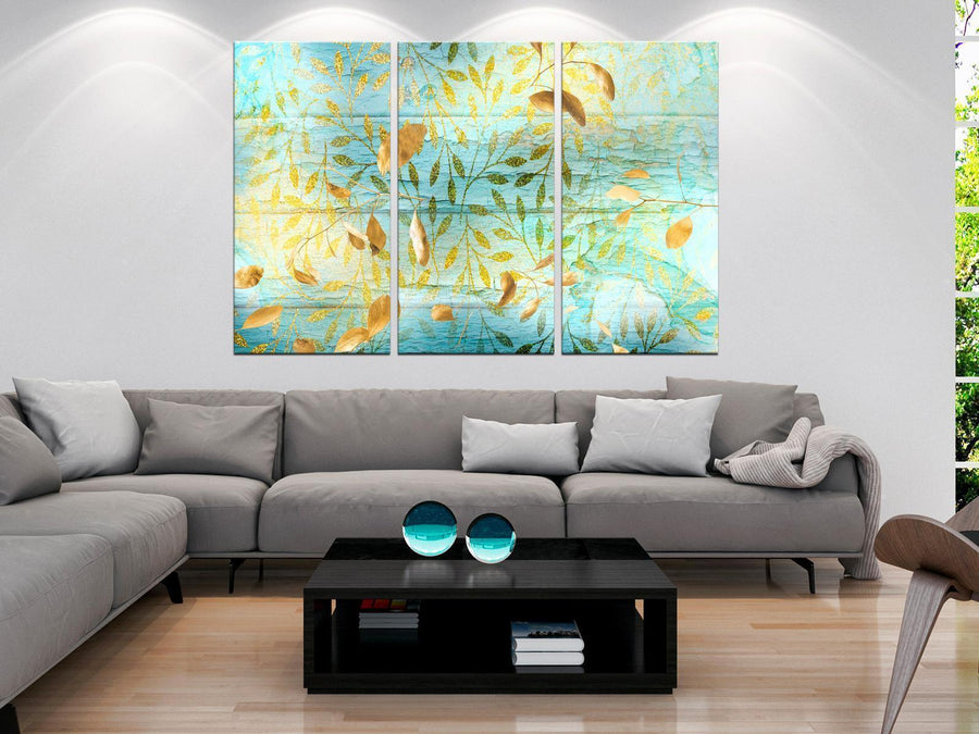 Leinwandbild - Golden Harvest (3 Parts) Artgeist