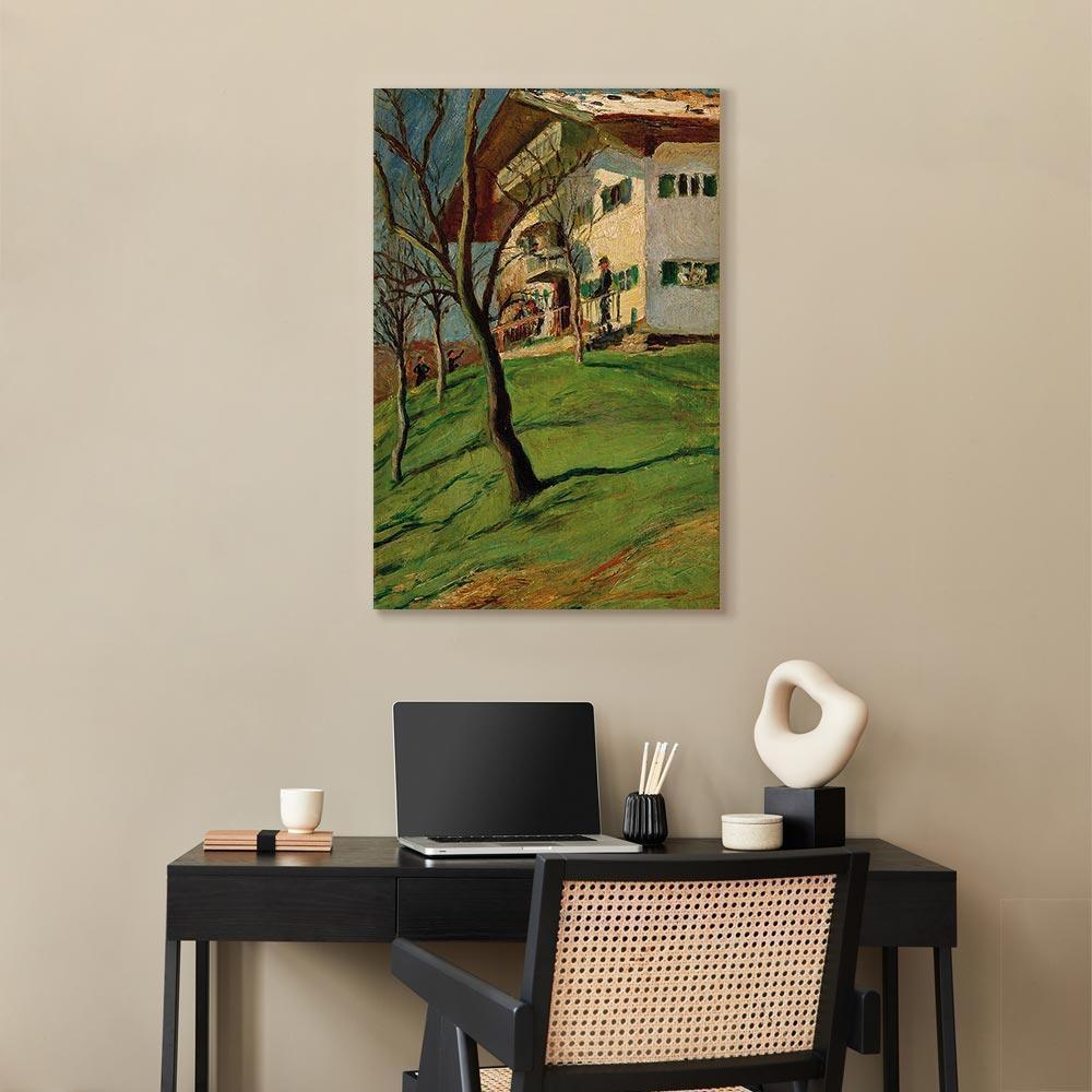 Leinwandbild - August Macke – Unser Häuschen in Tegernsee