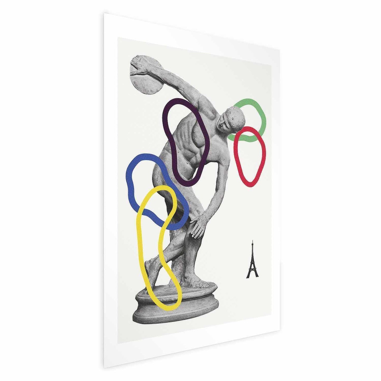 Poster - Collage Graphic - Discus Thrower - Sculpture
