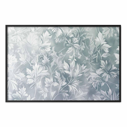 Poster - Worn Floral Patterns in Muted Turquoises