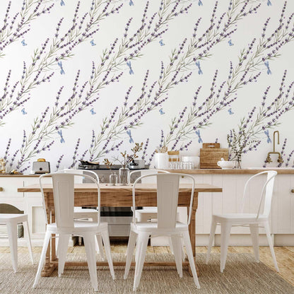 Tapete - Butterflies Among the Lavender