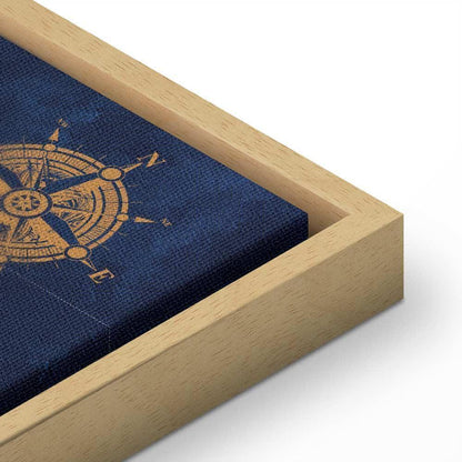 Leinwandbild - World Map: The Dark Blue Depths