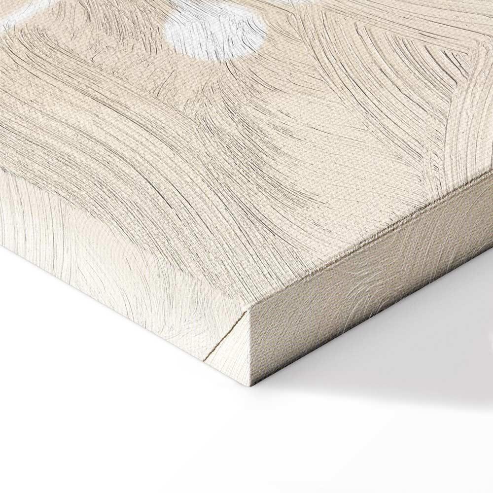 Leinwandbild - Morning in the Meadow - Various Pastel Plants on a Beige Background