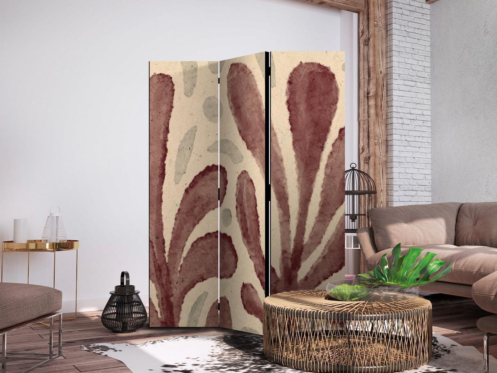 Paravent - Waving Leaves - Irregular Plant Shapes in the Style of Matisse Artgeist
