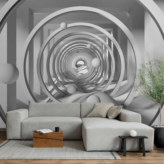 Fototapete „Geometrische Tiefe“ – 3D-Effekt für moderne Räume