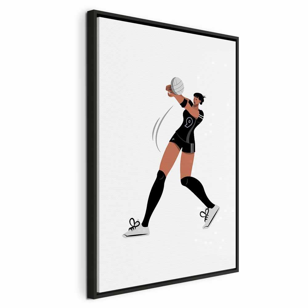 Leinwandbild - Female Volleyball Player Illustration