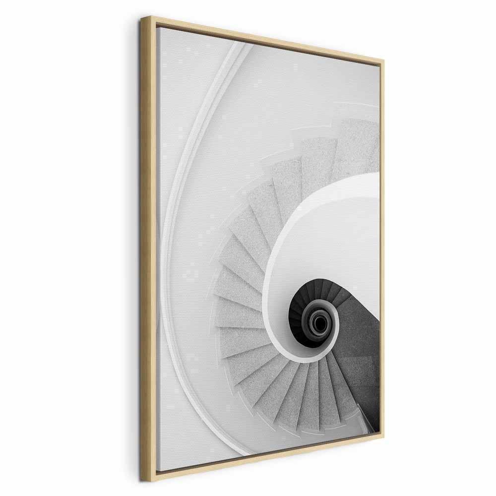 Leinwandbild - White Stairs (1 Part) Vertical