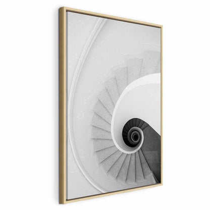 Leinwandbild - White Stairs (1 Part) Vertical