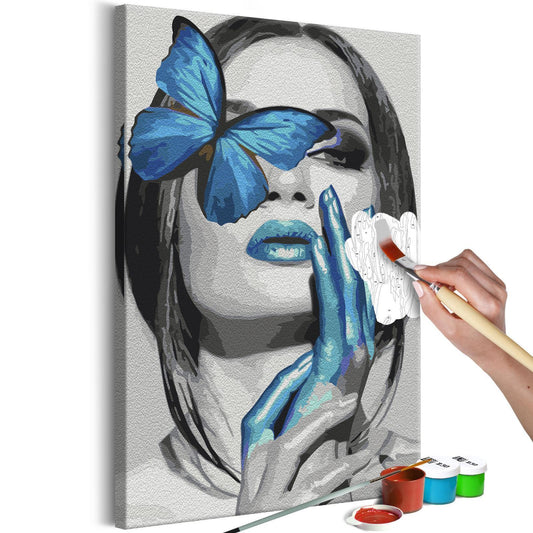 Malen nach Zahlen - Blue Butterfly