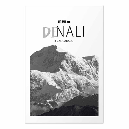 Poster - Majestic mountain peak Denali mountain crown mountain landscape