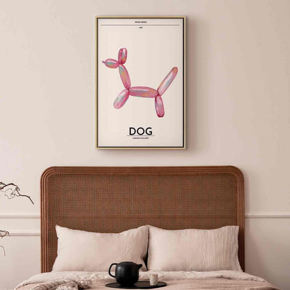 Leinwandbild - Holo-Dog - Colorful Dog in Retro Style