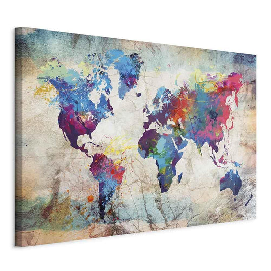 Leinwandbild - World Map: Colourful Madness