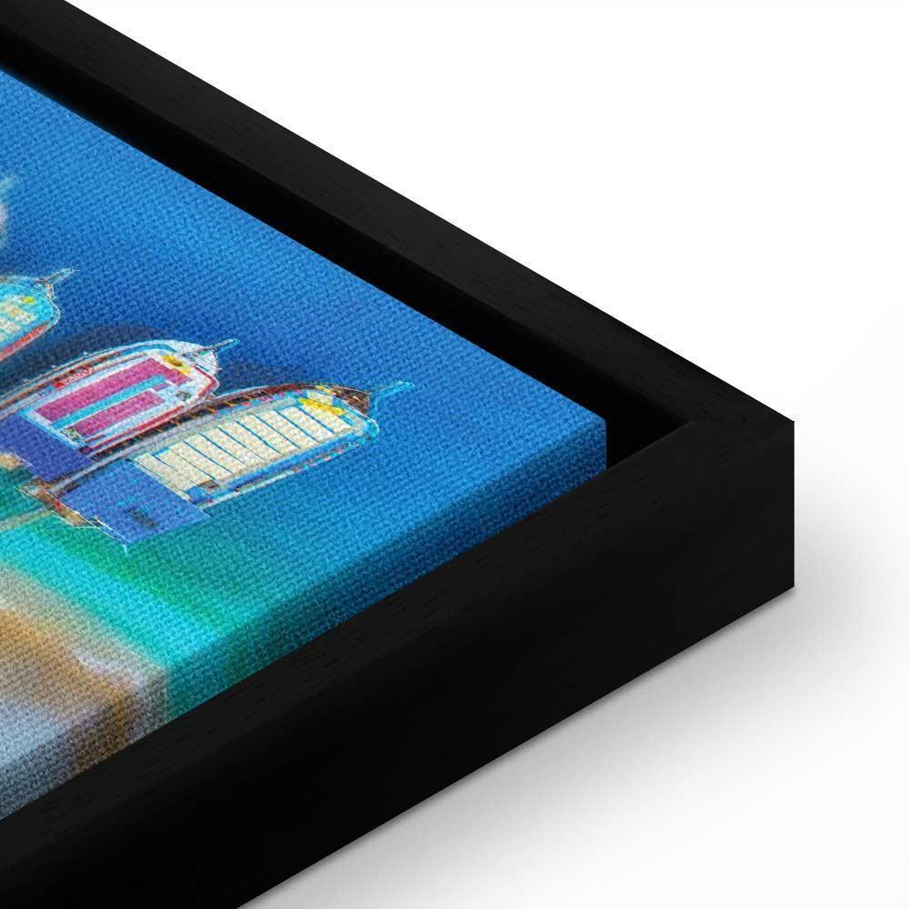 Leinwandbild - Colourful Boats (1 Part) Narrow