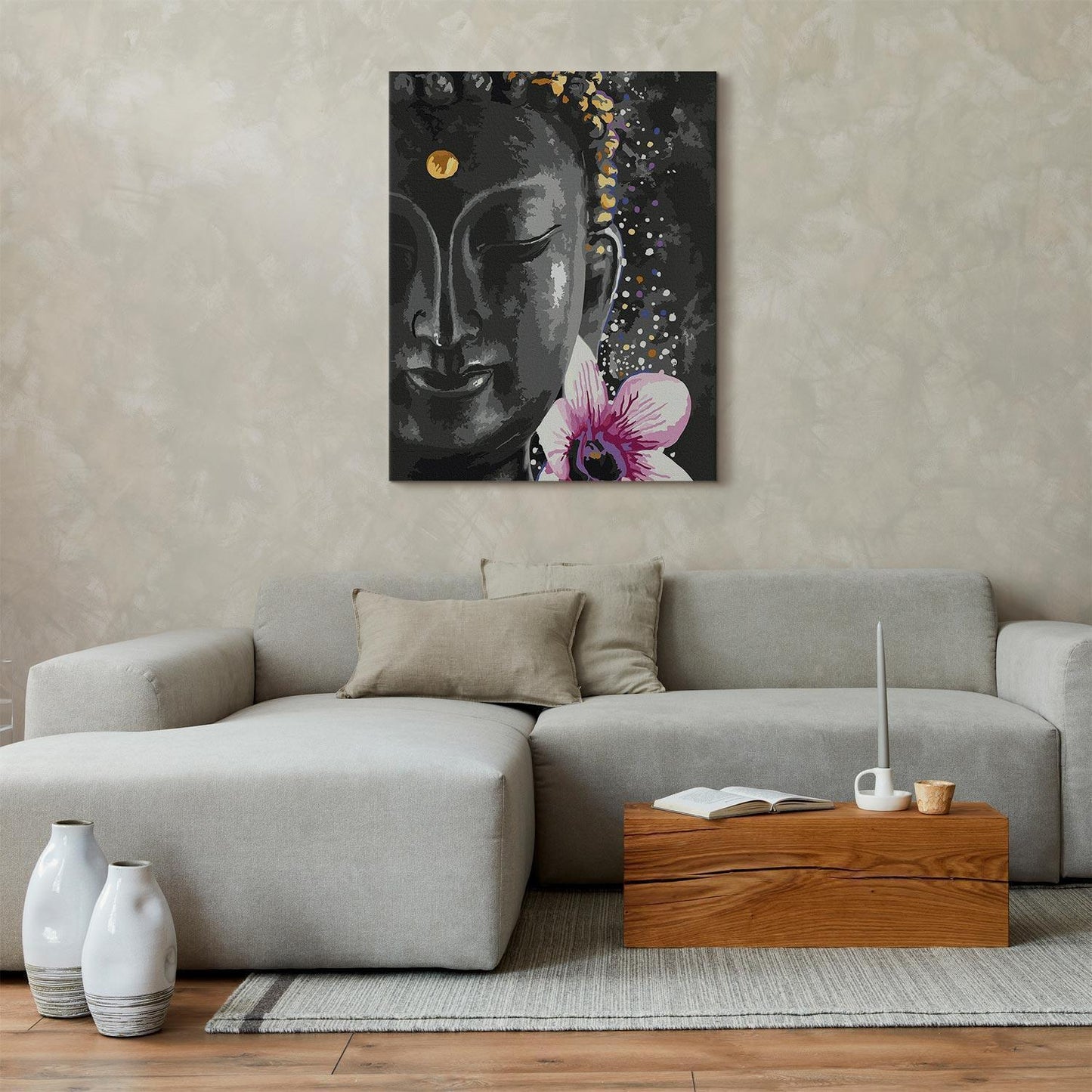 Malen nach Zahlen - Buddha and Flower