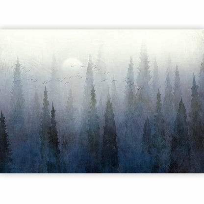 Fototapete - Flight Over the Forest - Second Variant