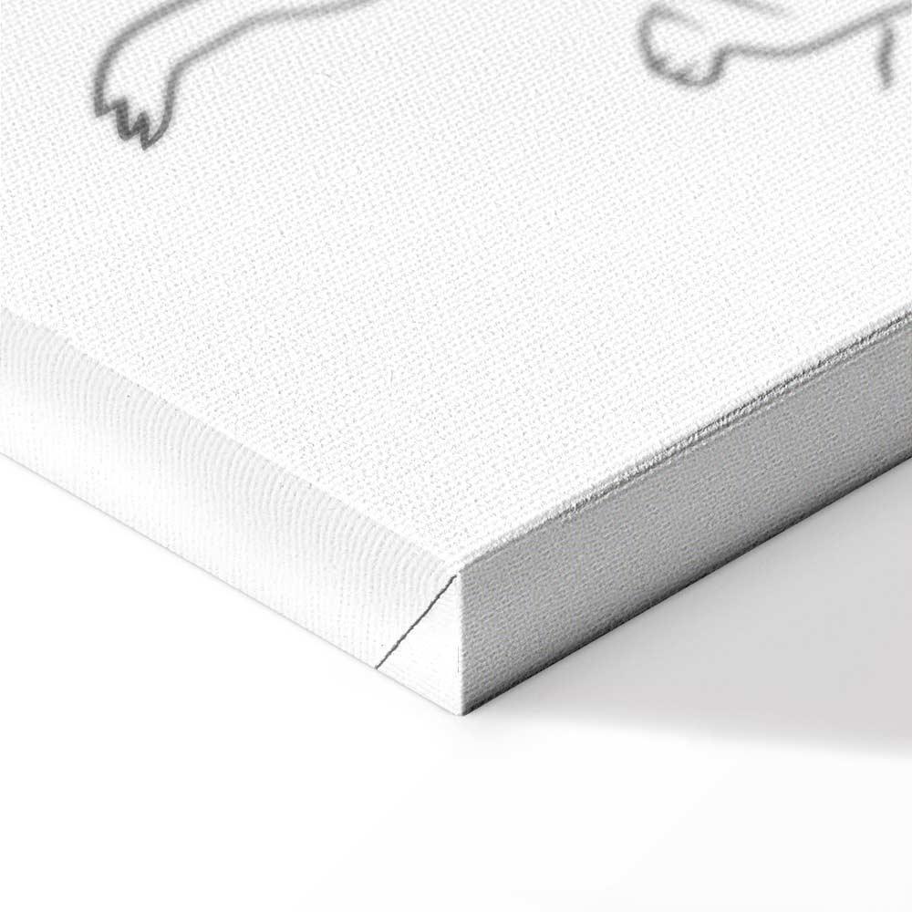 Leinwandbild - Animal Patrol (1-part) - Meerkats on Black and White Background