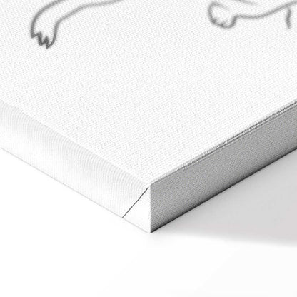 Leinwandbild - Animal Patrol (1-part) - Meerkats on Black and White Background