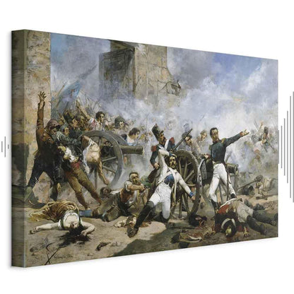 Leinwandbild - Joaquín Sorolla y Bastida – The death of Pedro Velarde y Santillán during the defence of the Monteleon Artillery Barracks