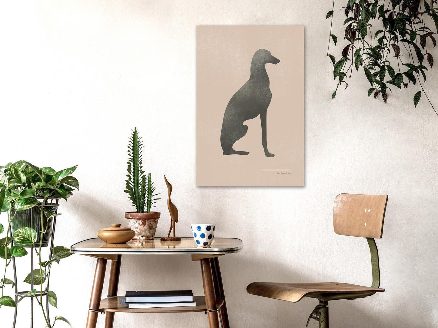 Leinwandbild - Calm Greyhound (1 Part) Vertical