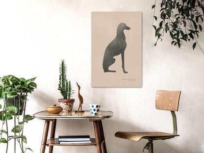 Leinwandbild - Calm Greyhound (1 Part) Vertical