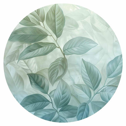 Runde Fototapete - Mint leaves: large botanical motif