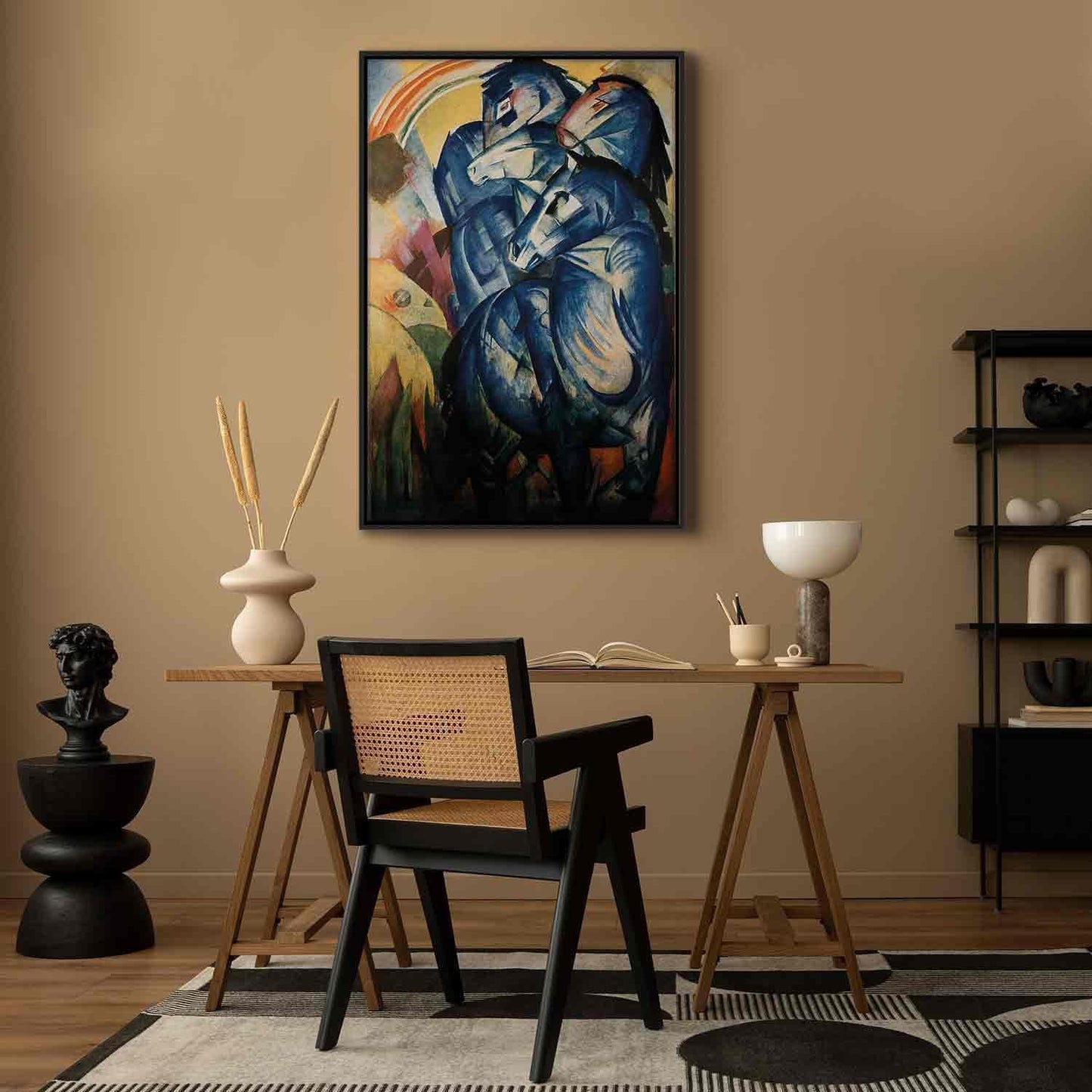 Leinwandbild - Franz Marc – The tower of blue horses