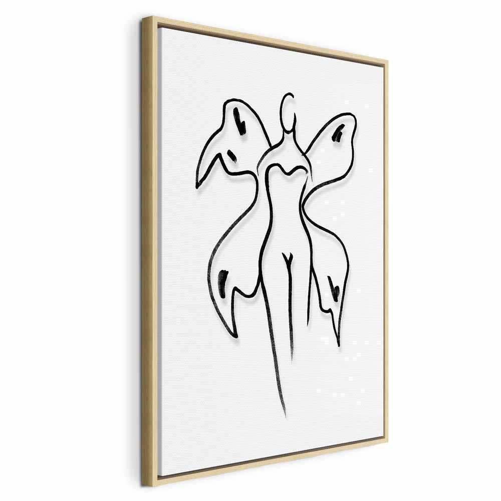 Leinwandbild - Butterfly Woman (1 Part) Vertical