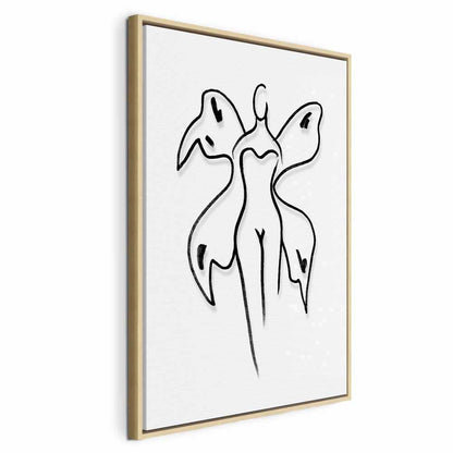 Leinwandbild - Butterfly Woman (1 Part) Vertical