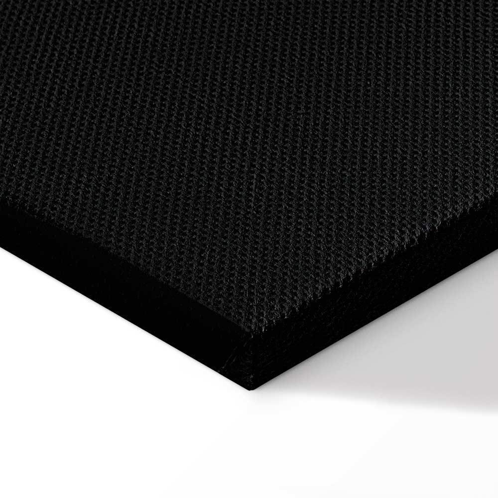 Leinwandbild - Red Lips (1-part) - Black Background with English Text