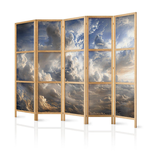 Japanischer Paravent - Golden Reflections on Clouds Foretelling Dusk Artgeist
