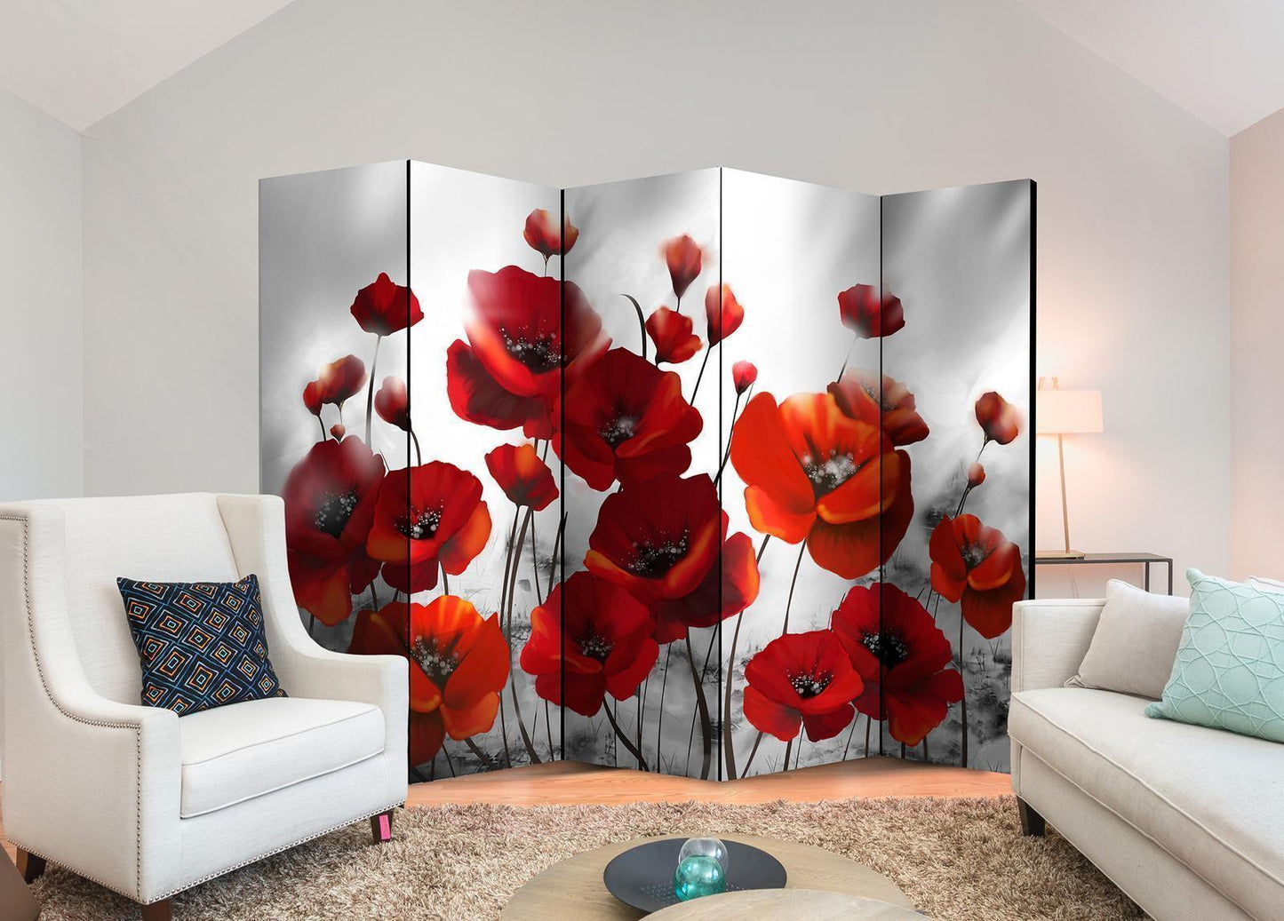 Paravent - Poppies in the Moonlight II Artgeist