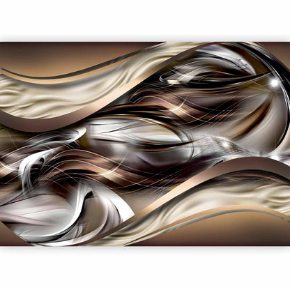 Fototapete Bernstein-Wellen – Abstrakte Goldtöne mit Fließeffekt