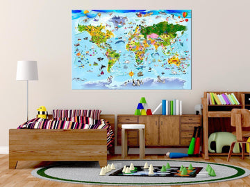 Korkbild - Children's Map: Colourful Travels Artgeist