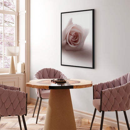 Leinwandbild - Floral Glamour Glow (1-part) - Delicate and Pastel Pink Rose